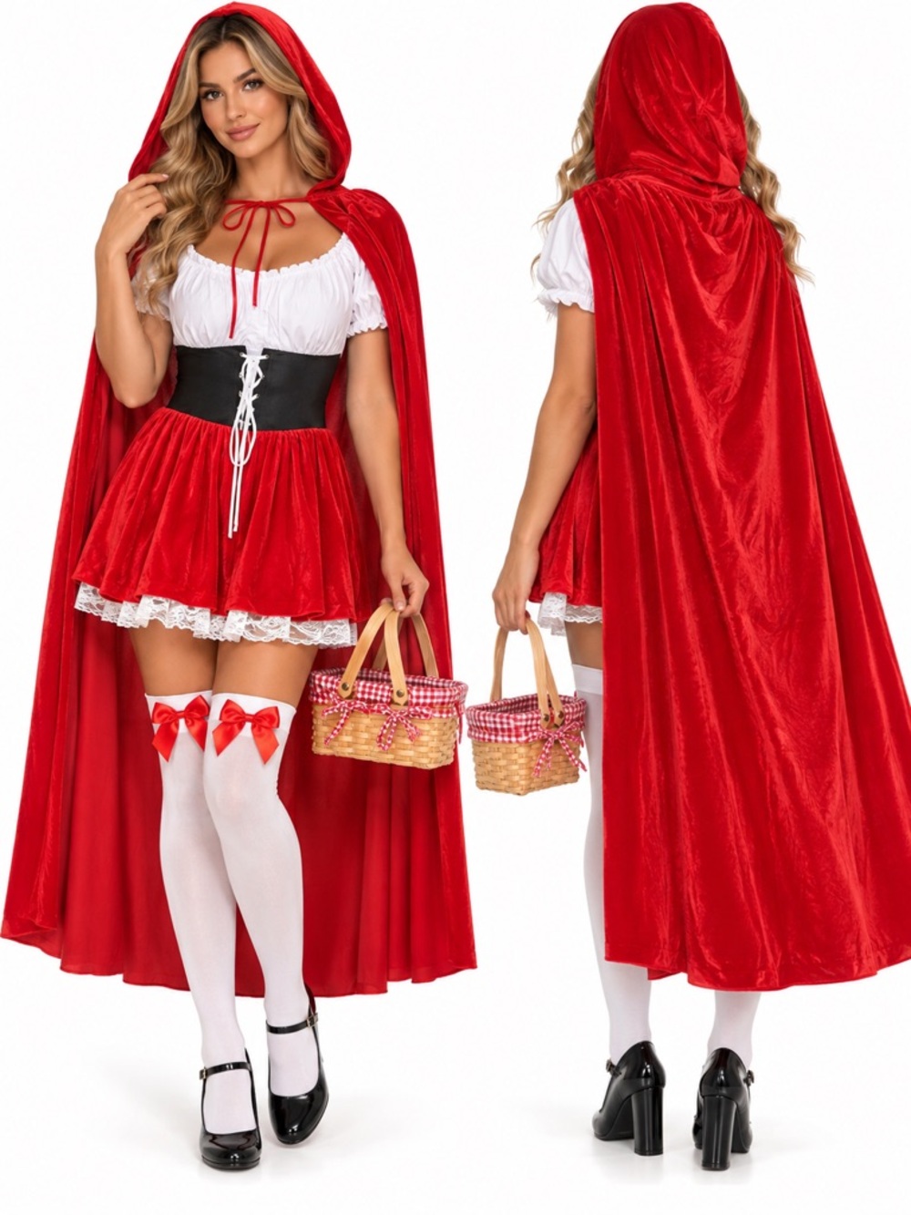 New - Little Red Riding Hood Costume Cape and Dress | Size XL